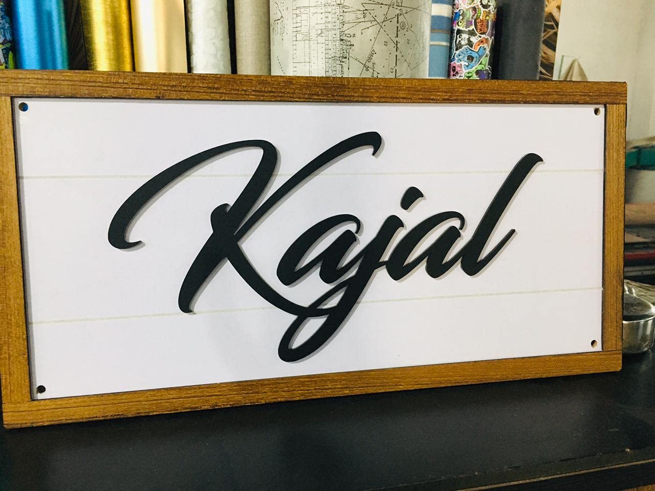 Wooden Name Plate Design 11