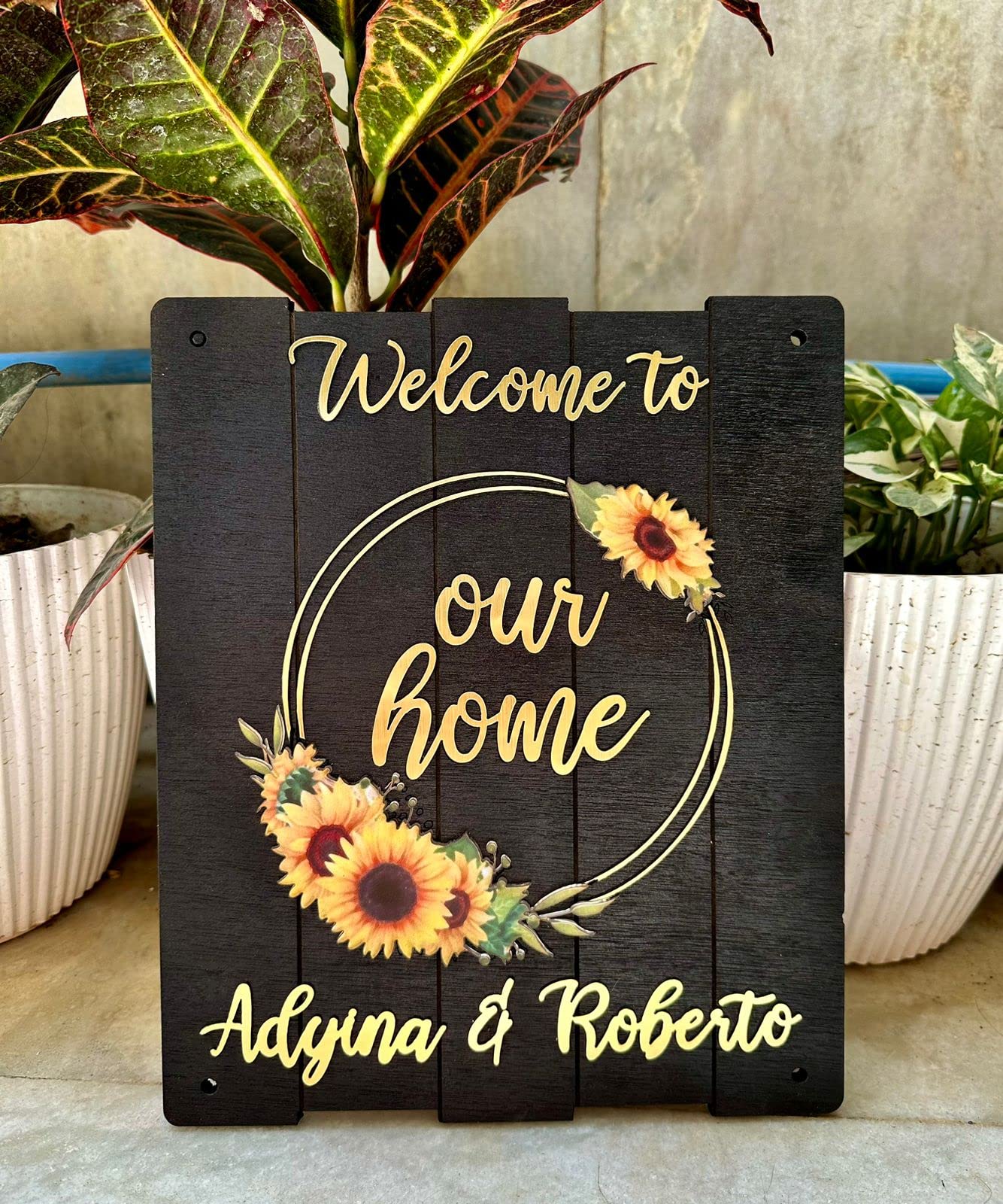 Wooden Name Plate Design 2