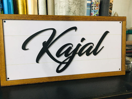 Wooden Name Plate Design 12